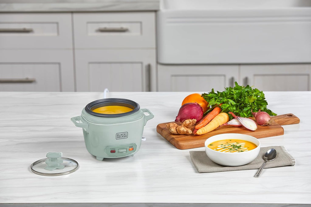 3-Cup Cooked (1.5 Cups Uncooked) Rice Cooker, Removable Nonstick Bowl, One-Touch Operation, Surf Spray
