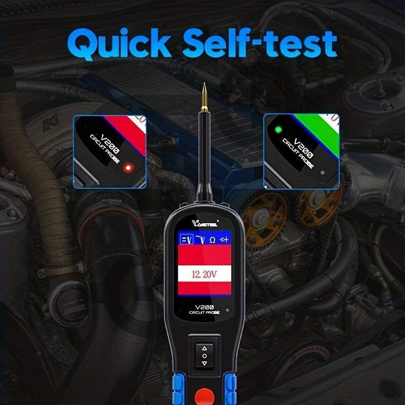 V200 Automotive Circuit Probe Teste, AC Voltage, DC Voltage, Diode Test, Resistance Check, Electrical System Test Tool, Power Circuit Tester