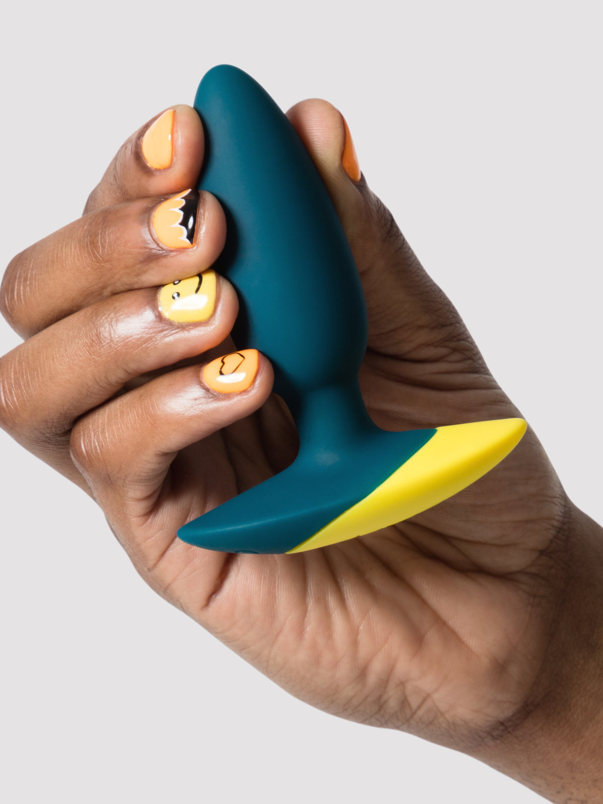 ROMP Bass Rechargeable Silicone Vibrating Butt Plug 3.5 Inches, Blue