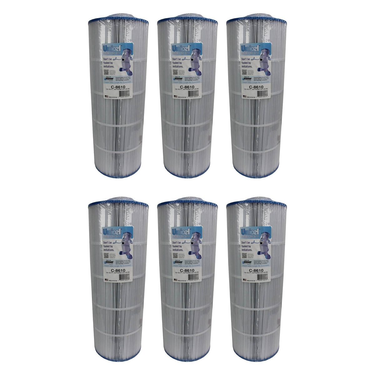 unicel c-8610 hayward star clear ii c1100 cx1100 pool filter cartridge (6 pack)