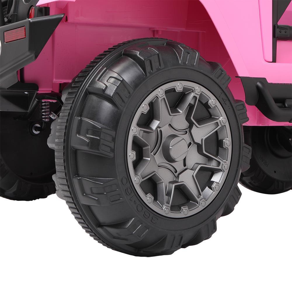Zimtown 12V Ride On Car Kids Electric Battry Powered w/ Remote Control, 3 Speeds, LED Lights, MP3 - Pink