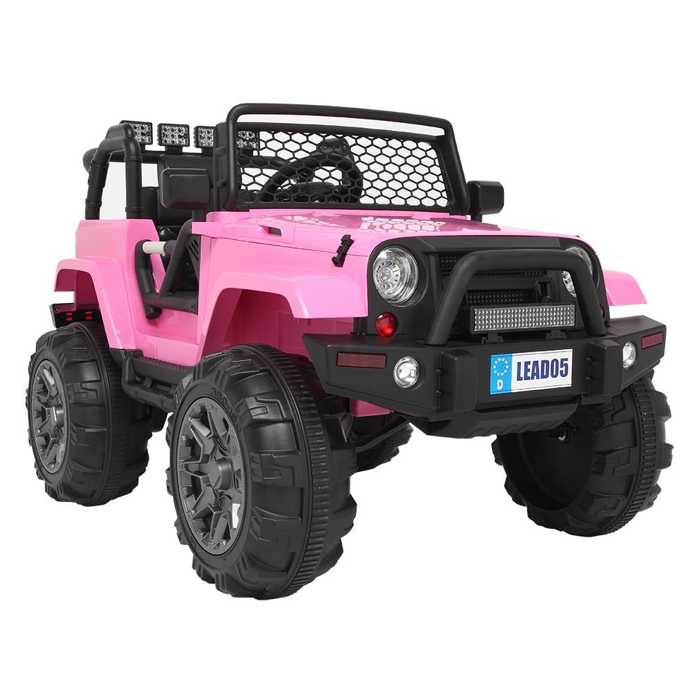 Zimtown 12V Ride On Car Kids Electric Battry Powered w/ Remote Control, 3 Speeds, LED Lights, MP3 - Pink