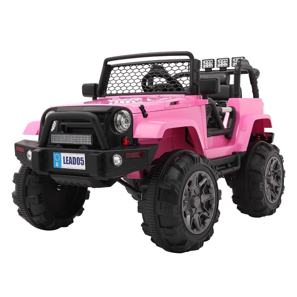 Zimtown 12V Ride On Car Kids Electric Battry Powered w/ Remote Control, 3 Speeds, LED Lights, MP3 - Pink