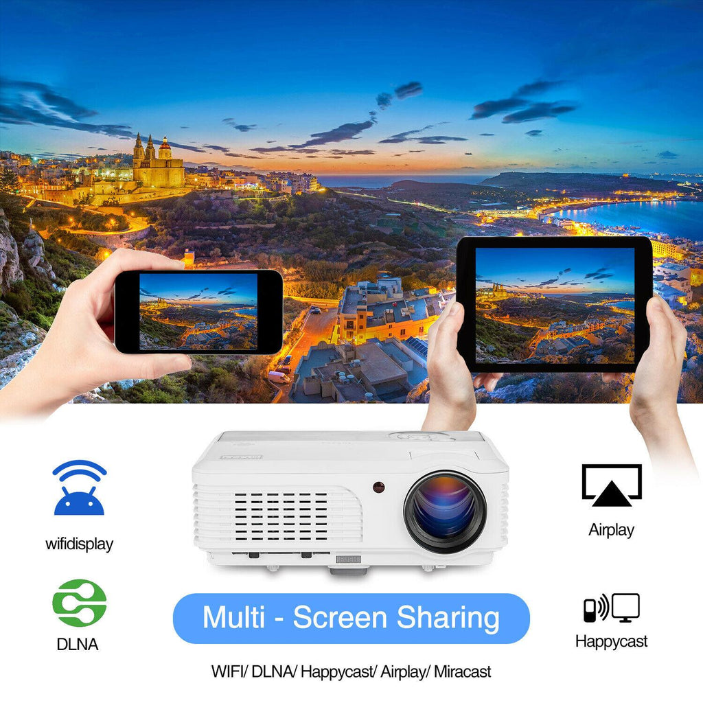 5000lm smart android projector full hd home theater movie bt tv bundle bracket
