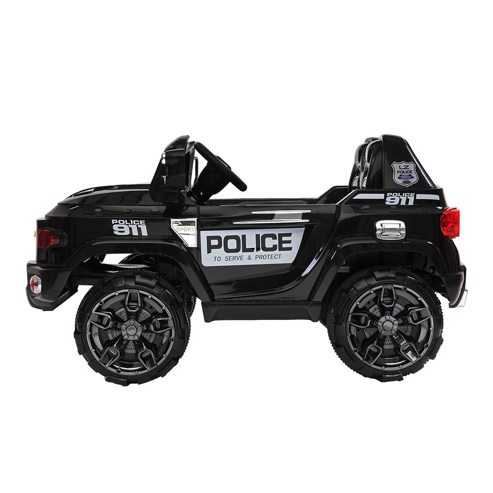 12V Power Wheels, 3 Speeds Ride On Car Truck for Child 3-7, Double Drive Electric Cars with Remote Control, LED Lights, Kids Vehicle for Christmas Gifts to Ride on Pavement Grass Mud, Black, Q7997