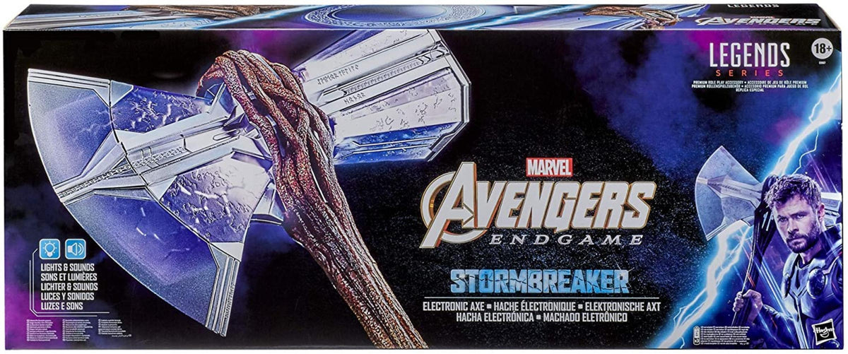 Avengers Marvel Endgame Marvel Legends Stormbreaker Electronic Axe Thor Premium Roleplay Item with Sound FX, for Fans, Collectors, and Adults, GEAR.., By Visit Avengers Store
