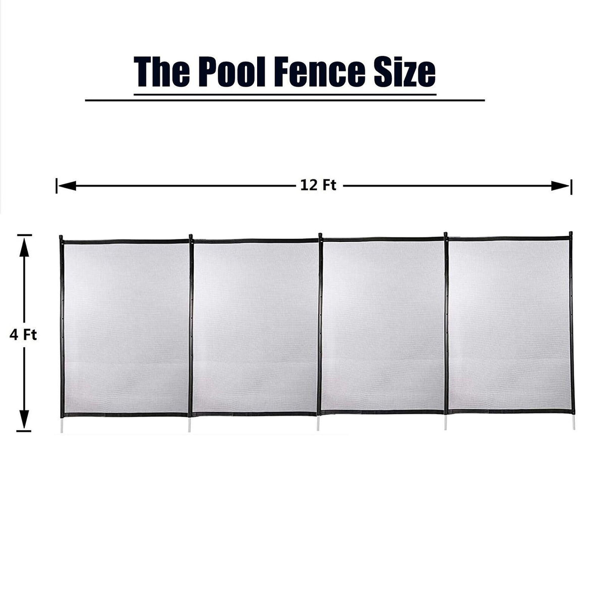pool fences 4'x48' in-ground swimming pool sectional kit removable mesh barrier