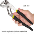 Generies Brands Straight Jaw Tongue And Groove Pliers,Water Pump Pliers Groove Joint Pliers,Carbon Steel,High-Visibility Handle (10 Inch)