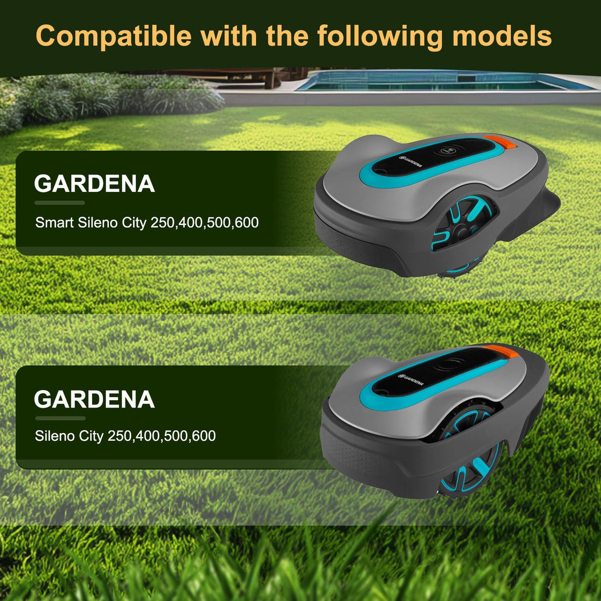 【Cut More Efficiently】 Blade Discs + 6 Pcs Blades Compatible with  Sileno City 400 600 / McCulloch ROB S400 S500 S600 S800, Robotic Lawn Mower Blade Disc