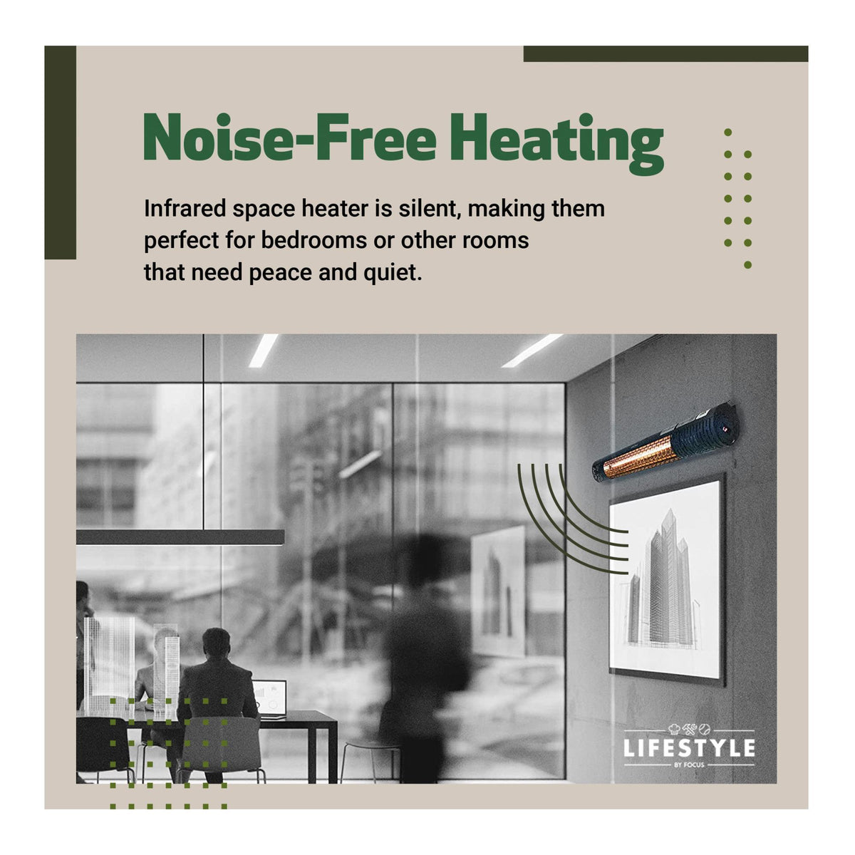 Lifestyle by Focus Infrared Electric Cold Space Heater (Black)