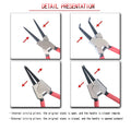 4pcs/Industrial Grade 7-inch Snap Ring Pliers Four-piece Combination Set