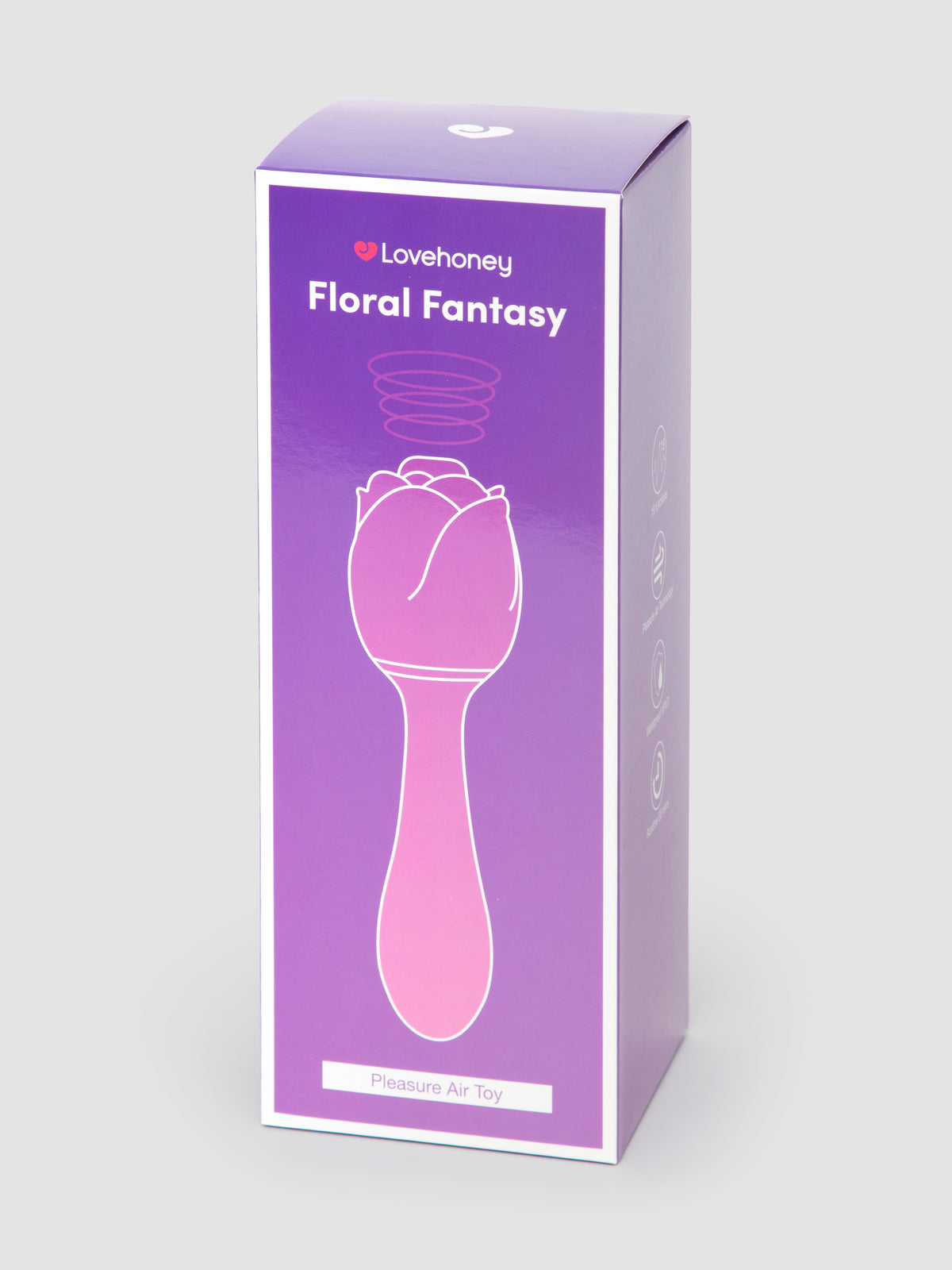 Lovehoney Floral Fantasy Rose Clitoral Suction Stimulator with G-Spot Vibrator, Red