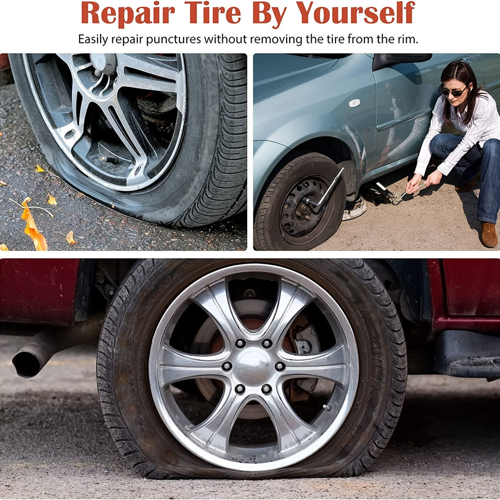 Car Bicycle Tire Repair Tool Set Vacuum Tire Electric Vehicle Emergency Tire Repair Rubber Strip Tool Tire Repair Rubber Strip
