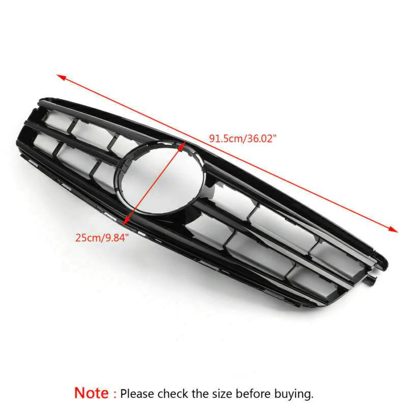 2008-2014 Benz C Class W204 W/LED Emblem C300/C350 Front Bumper Grille Generic