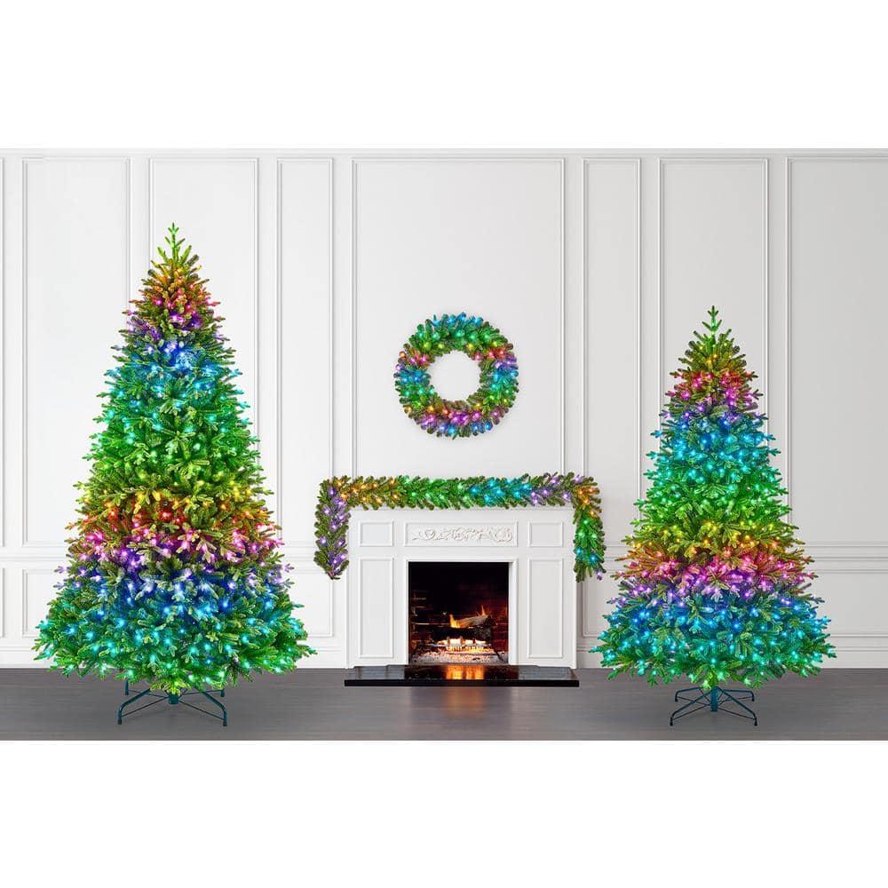 9 ft Prelit Twinkly Swiss Mountain Garland