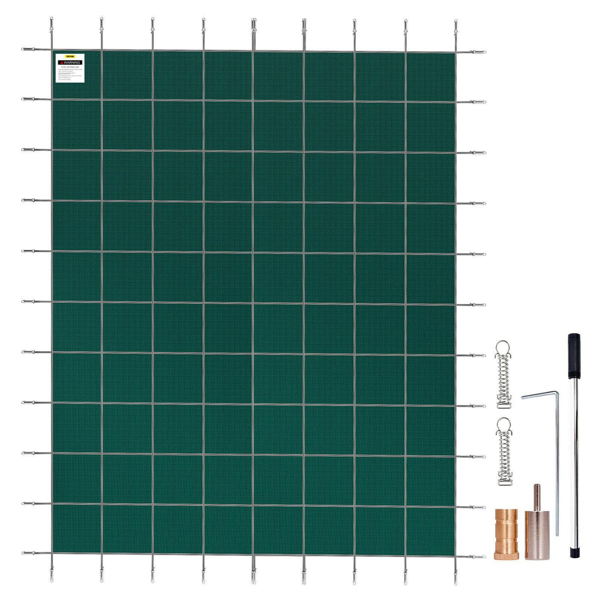 vevor mesh winter pool safety cover 16'x28' for 14'x26' in-ground pool outdoor