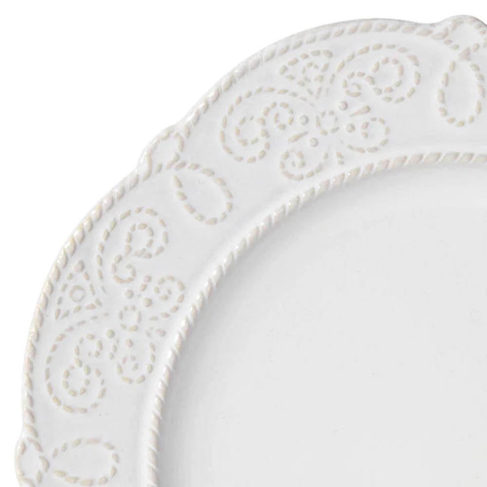 Abby White 16 Piece Dinnerware Set, Service for 4