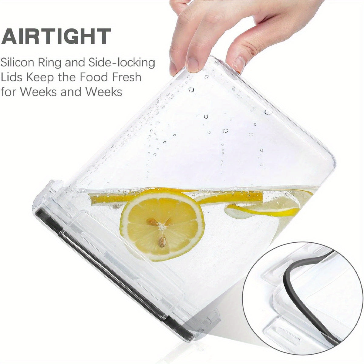 9-Piece Airtight Food StoraContainers Set: Keep Your Kitchen &amp; Pantry Organized &amp; BPA-Free! Includes Labels For Spaghetti, Cereal, Flour &amp; Oats.