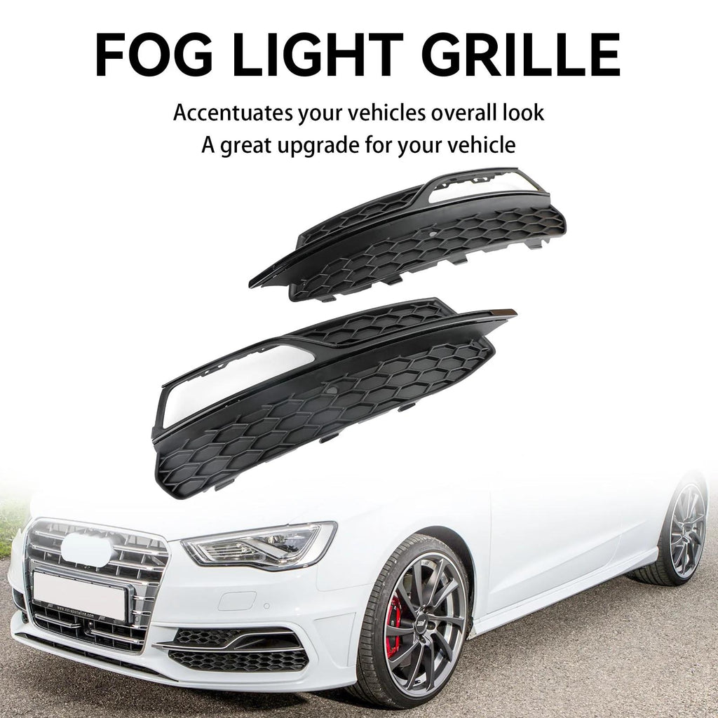 2013-2023 Audi S3 Lower Bumper Fog Light Cover Grill 8V3807681G 8V3807682G Generic