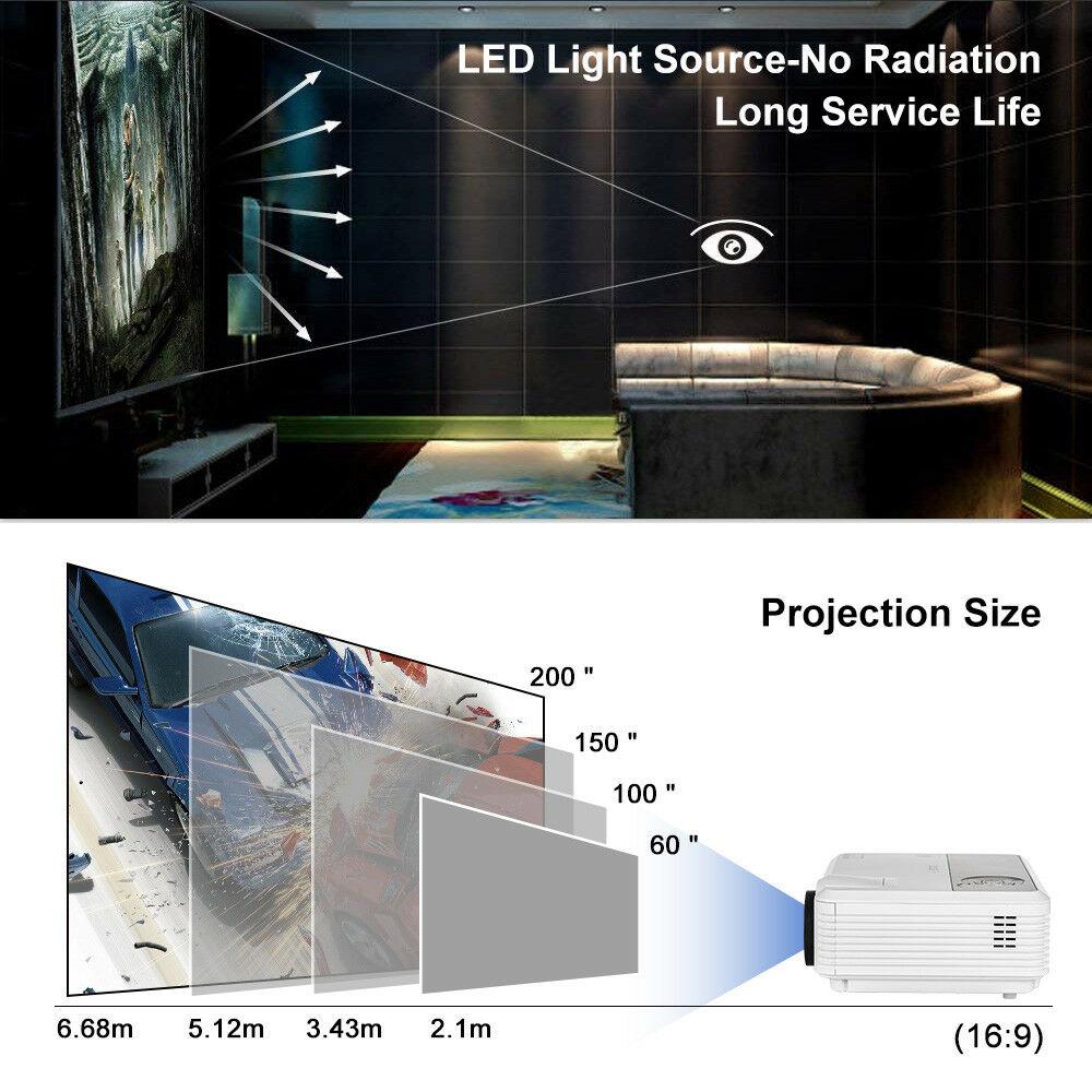 1280*800 android home theater projector movie game wireless hdmi airplay tv zoom