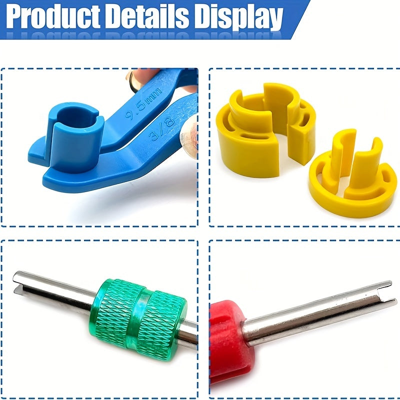 16PCS Fuel Line Disconnect Removal Tool Set,1/4 5/16 3/8 1/2 5/8 3/4 7/8 Inch   Disconnect Tool Kit For Auto Repair Tools