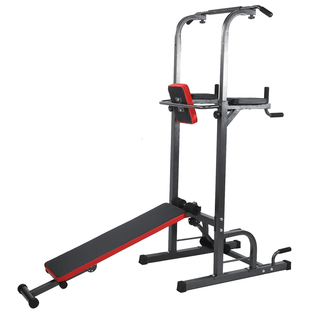 EBTOOLS Multifunction Pull-Up Bar Bracket with Foldable Supine Board Bench 6 Adjustable Height Fitness Equipment