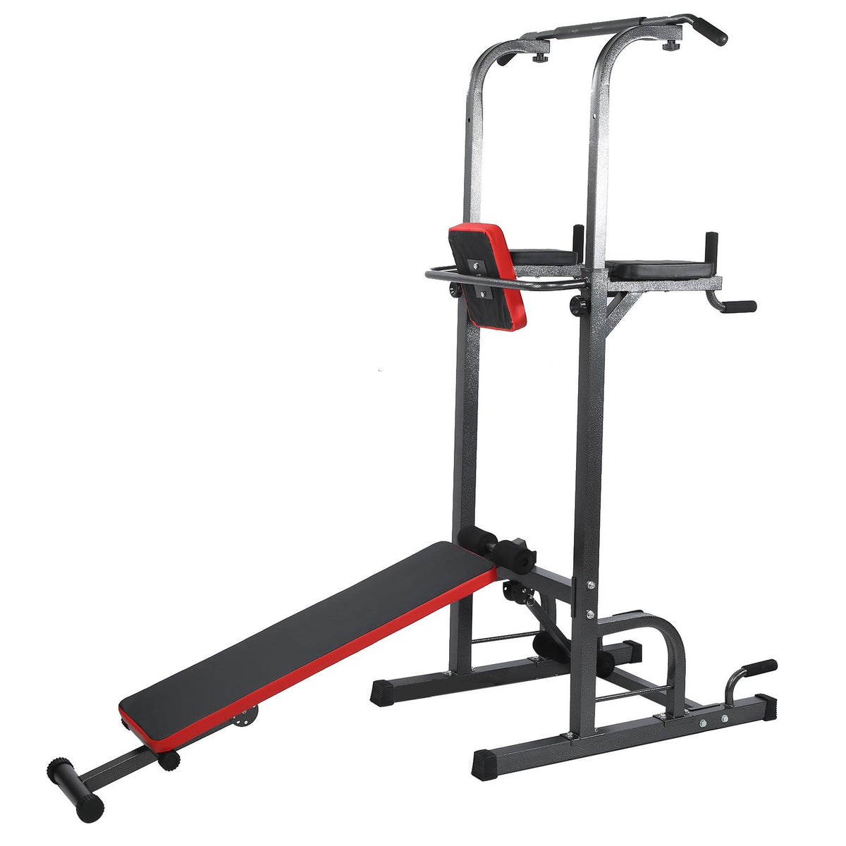 EBTOOLS Multifunction Pull-Up Bar Bracket with Foldable Supine Board Bench 6 Adjustable Height Fitness Equipment
