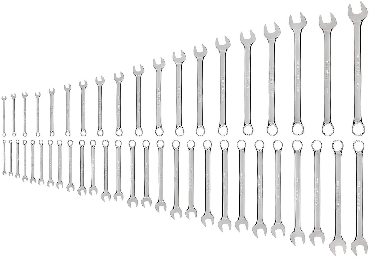 TEKTON Combination Wrench Set, 46-Piece (1/4-1-1/4 in, 6-32 mm) | WCB90301