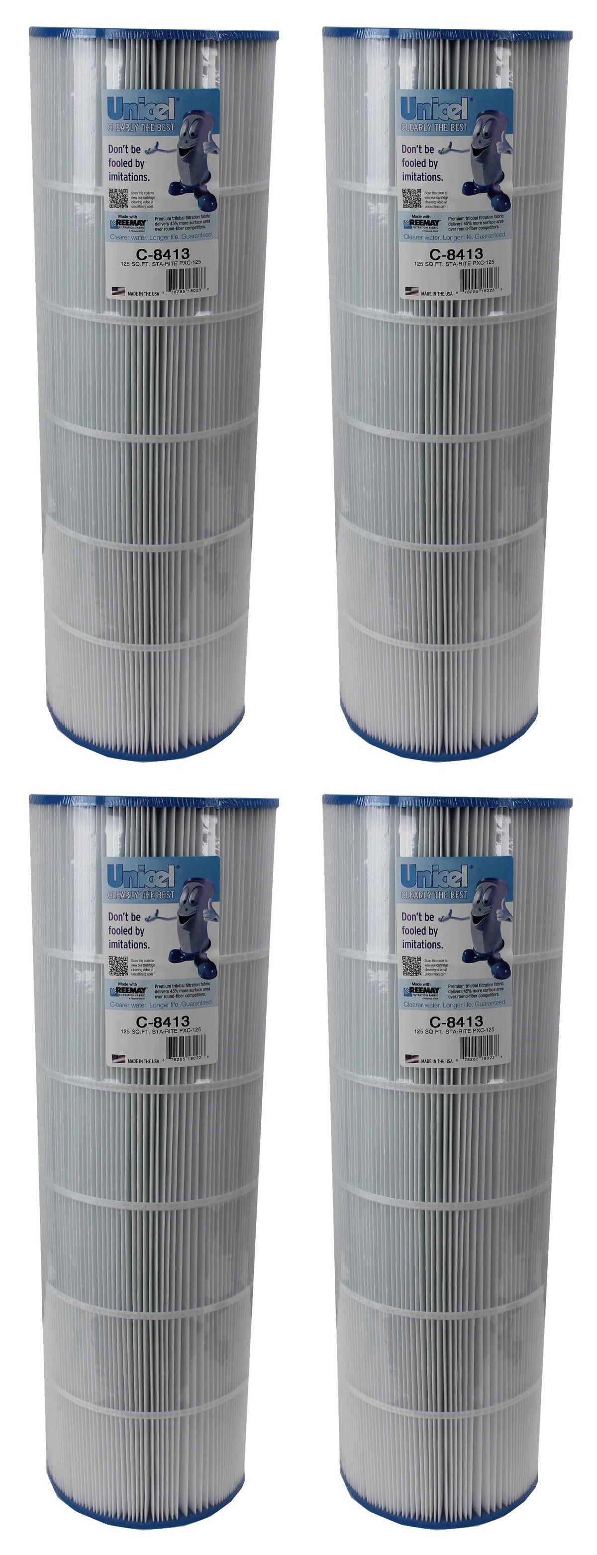 4) new unicel c-8413 pool spa replacement cartridge filters 125 sq ft sta-rite