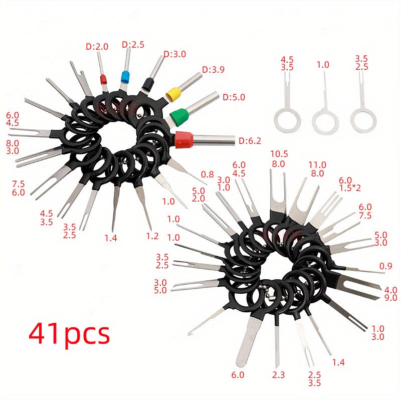 Car Terminal Removal Repair Tools Electrical Wiring Crimp Connector Pin Extractor Kit Keys Automotive Plug Pullers