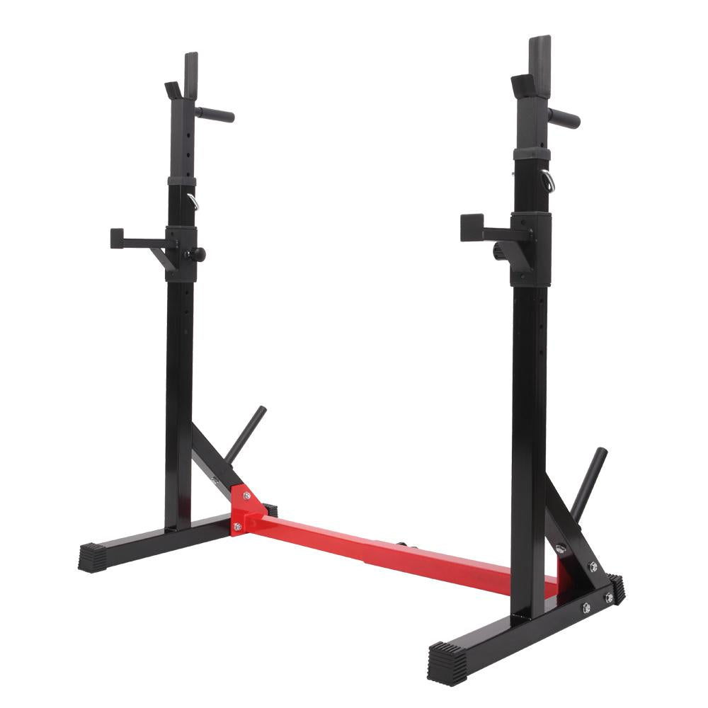 XGEEK Home Indoor Fitness Adjustable Multi-function Barbell Stand Squat Bench Press Trainer Steel Squat Rack for Gym Workout Exercise