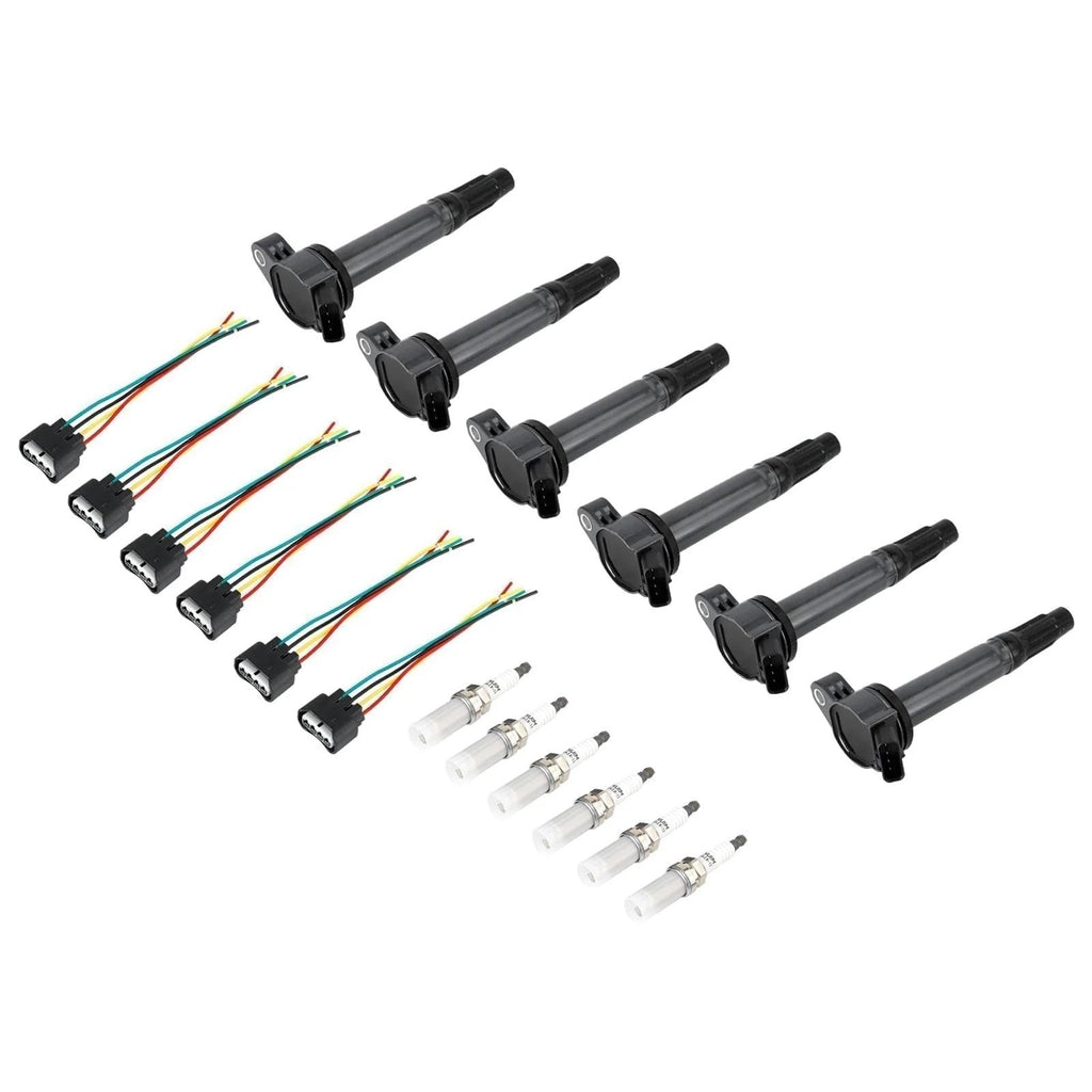 2007-2023 LEXUS ES350 6PCS Ignition Coils+Connectors+Spark Plug UF487 90919-02251 90919-A2002 Generic
