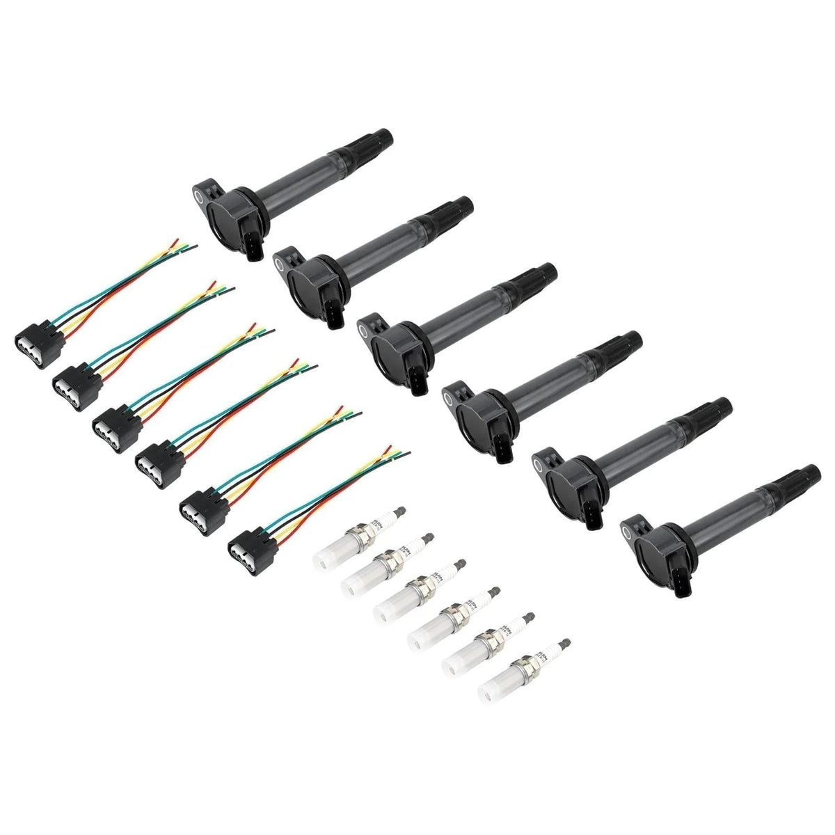 2007-2023 LEXUS ES350 6PCS Ignition Coils+Connectors+Spark Plug UF487 90919-02251 90919-A2002 Generic