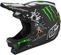 Troy Lee Designs Limited Edition Adult | BMX | Downhill | Mountain Bike D4 Carbon Monster Zink Helmet (Black, Medium)
