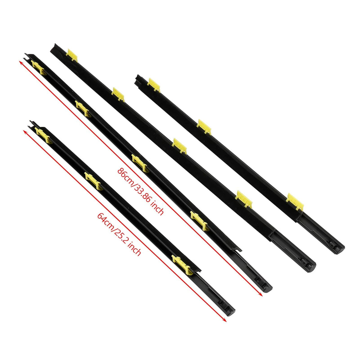 2002-2006 Honda CR-V 4PCS Weatherstrip Window Seal Belt 72410-SCA-E01 EB3MWDCRV02E4US Generic