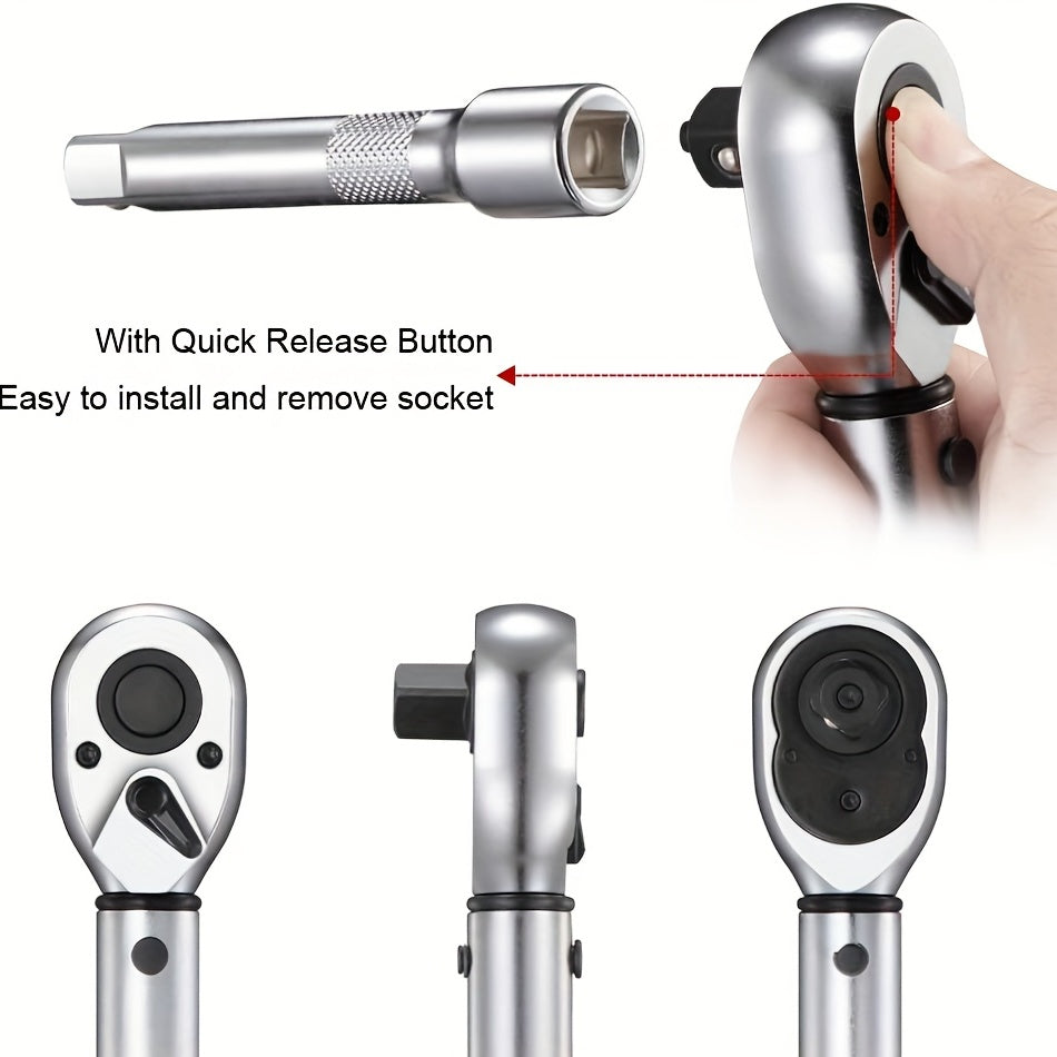 Torque Wrench 3/8'' 1/4''Square Drive Head Adjustable Torque Spanner 5-25N.m Hand Tools For Car Repair And Bike Repairing Square Drive Torque Key