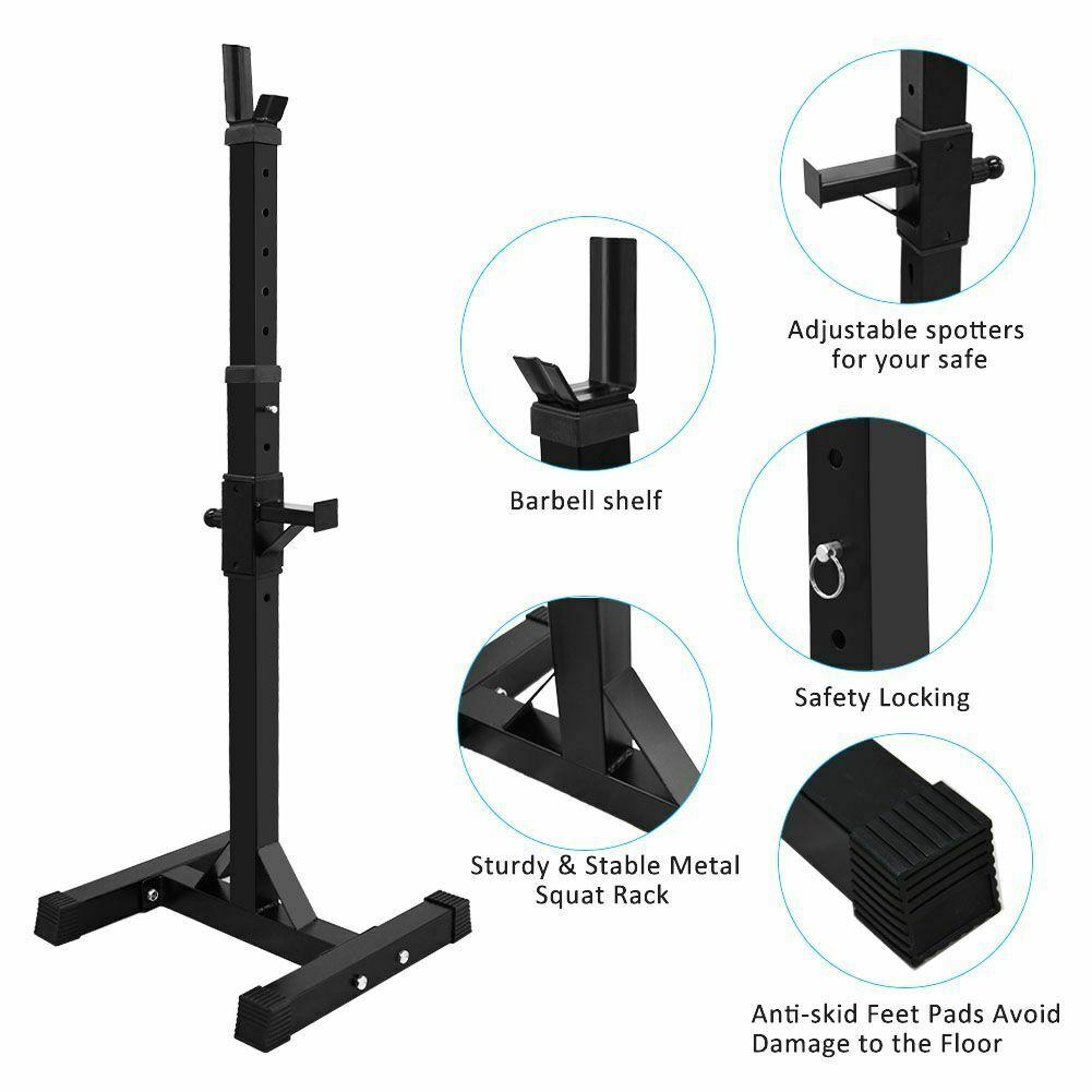 Brand Adjustable Squat Rack Bench Press Power Weight Rack Lifting Barbell Stand Home