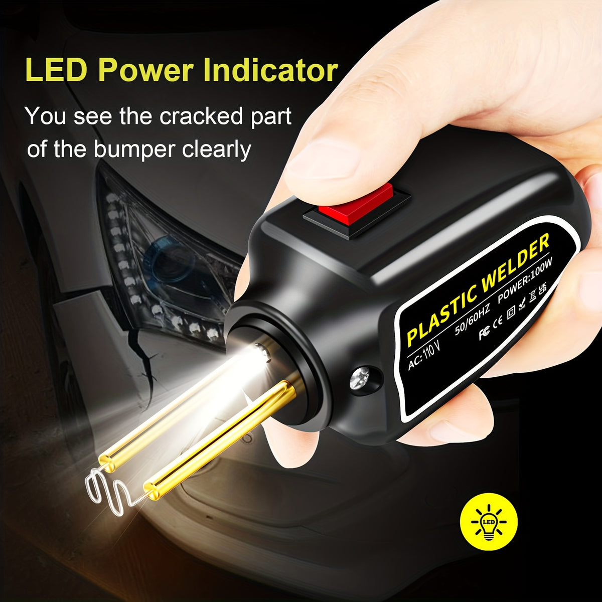 US Plug Professional Plastics Welders Hot Staplers Machine Staple PVC Repairing Machine Car Bumper Repairing Stapler Welding Tool