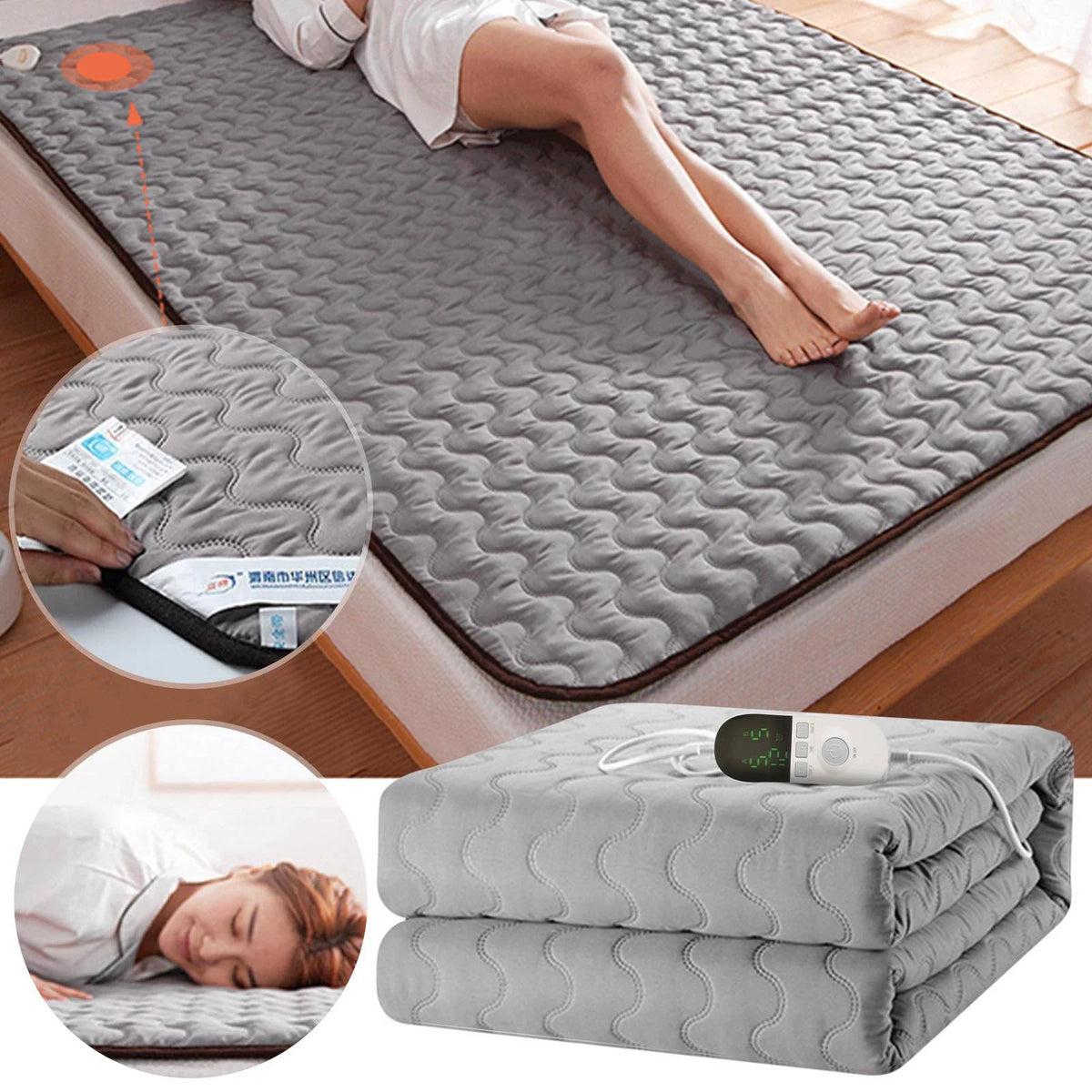 Outdoor Blanket Electric Throw Blanket Heated Mattress Pad Single Control Easy Set And Fast Heating Technology Detachable Electric Heating Bed Toppers