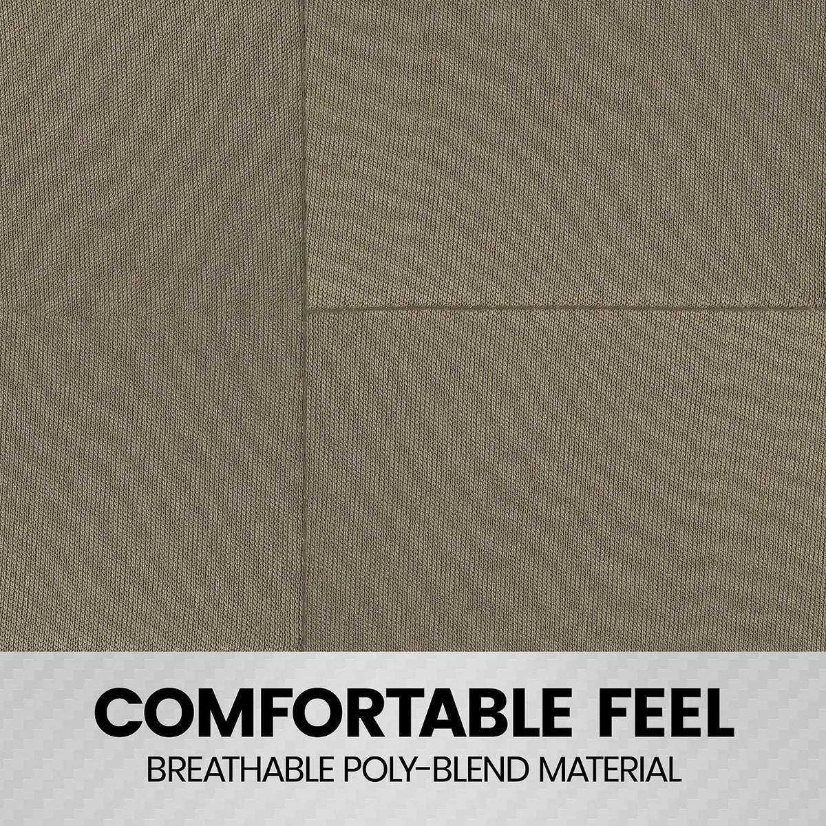 BDK PolyPro Seat Covers Full Set in Solid Beige – Front and Rear Split Bench Seat , Easy to Install for Auto Trucks Van SUV Car