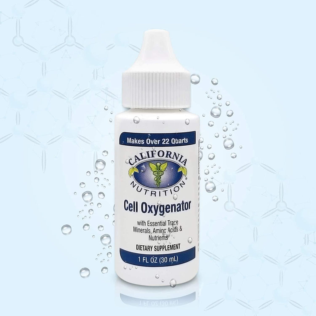California Nutrition Cell Oxygenator 1 Fl Oz Bottle (Pack of 10), Liquid Oxygen Drops Daily Nutritional Supplement