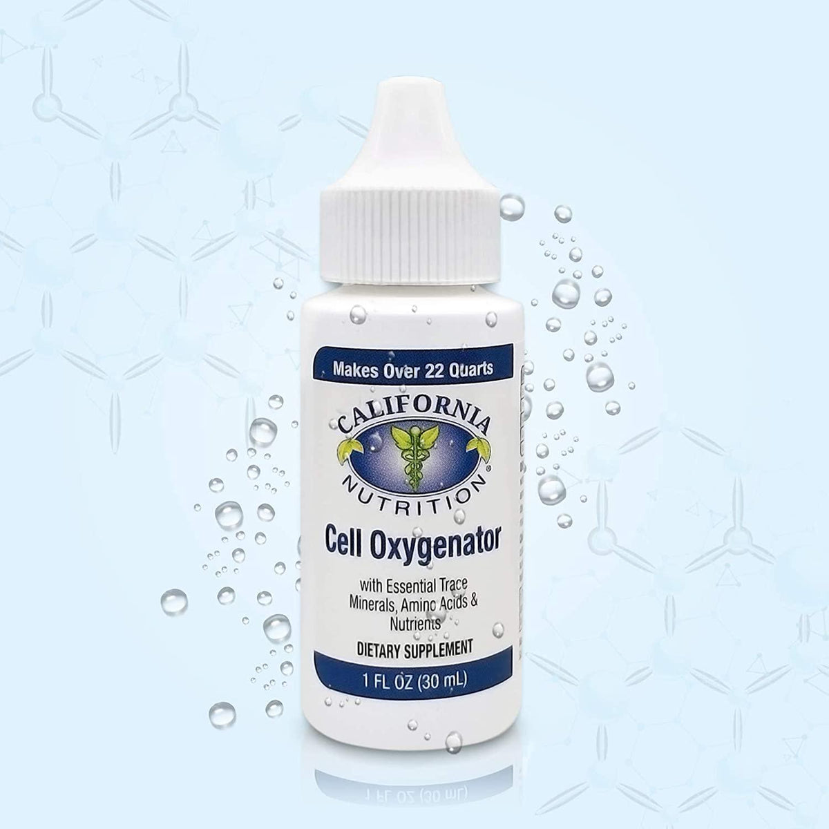 California Nutrition Cell Oxygenator 1 Fl Oz Bottle (Pack of 12), Liquid Oxygen Drops Daily Nutritional Supplement