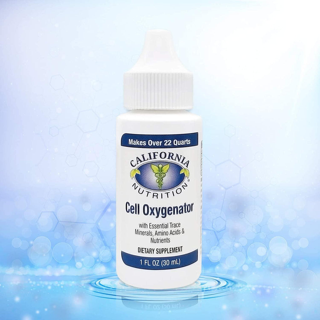 California Nutrition Cell Oxygenator 1 Fl Oz Bottle (Pack of 12), Liquid Oxygen Drops Daily Nutritional Supplement