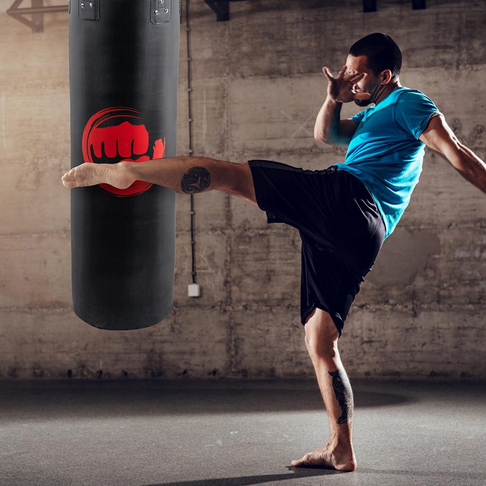 Punching Bag Filled Set , 47 x 14 inches Boxing Hanging Heavy Bag for Kickboxing Fitness Training Muay Thai MMA, Martial Arts, Home Gym