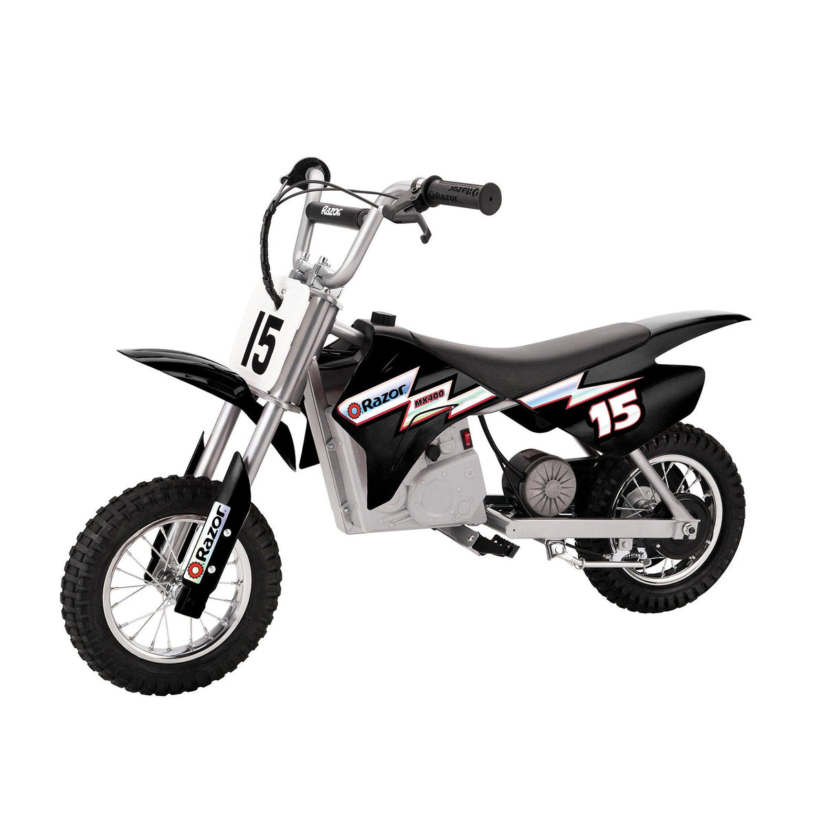 MX400 Dirt Rocket 24V Electric Toy Motocross Motorcycle Dirt Bike, Black
