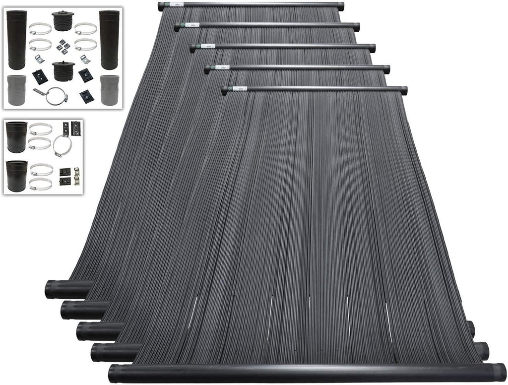 SolarPoolSupply Highest Performing Design - DIY Solar Pool Heater System Kit - 15-20 Year Life Expectancy - Made in USA [5-4x8 / 1.5" I.D. Header]