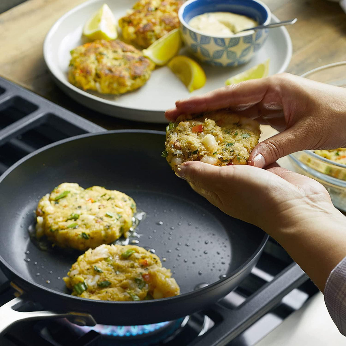 KitchenAid Hard Anodized Induction Nonstick Frying Pans / Skillet Set, 4 Piece - Matte Black
