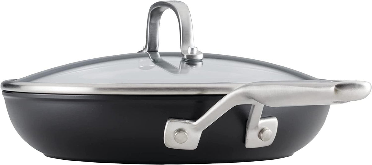 KitchenAid Hard Anodized Induction Nonstick Frying Pans / Skillet Set, 4 Piece - Matte Black