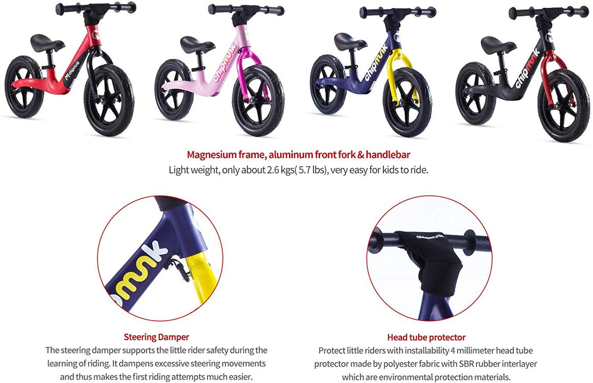 Chipmunk RoyalBaby Sport  Bike for 2 to 5 Years Boys and Girls, No Pedal WalBike with Lightweight Magnesium Frame, EVA or Airfilled Tire, Multicolor Available