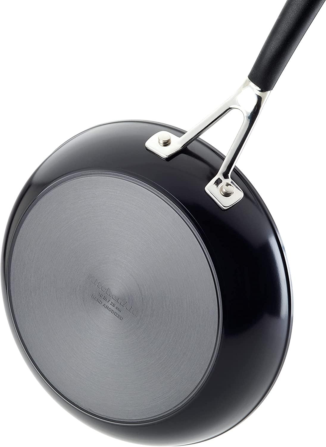 KitchenAid Hard Anodized Nonstick Frying Pan/Skillet, 12.25 Inch, Onyx Black
